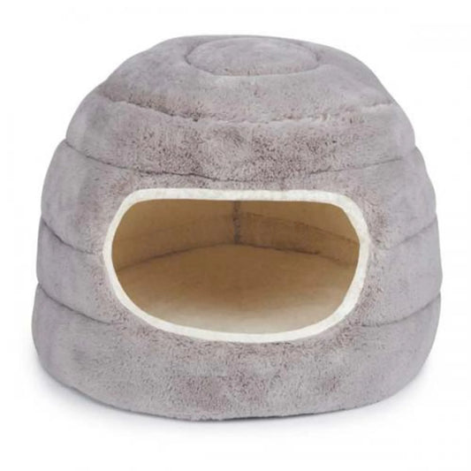 SP Cuddler Cave Bed – Soft Covered Hideaway for Small Dogs & Cats (Gray)