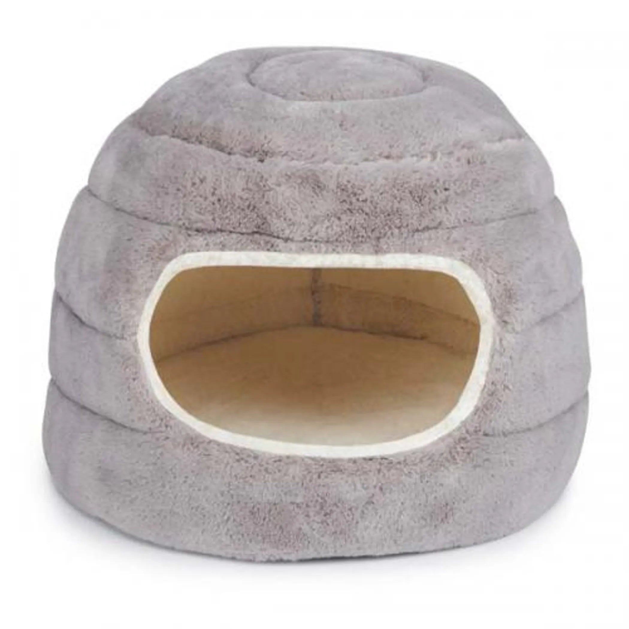 SP Cuddler Cave Bed – Soft Covered Hideaway for Small Dogs & Cats (Gray)