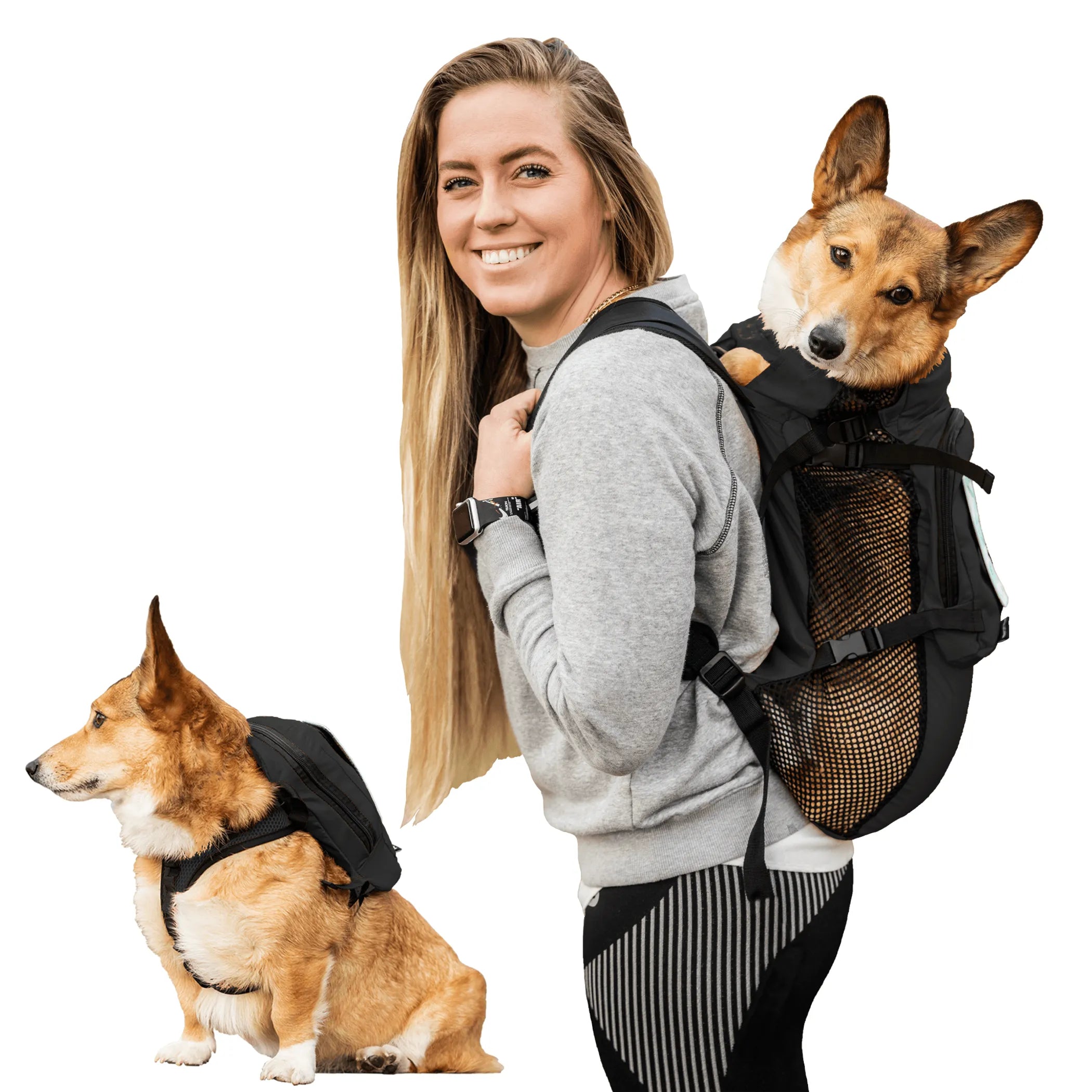 Doggy Dooties® Walk-On™ Backpack Carrier with Harness & Storage Bag