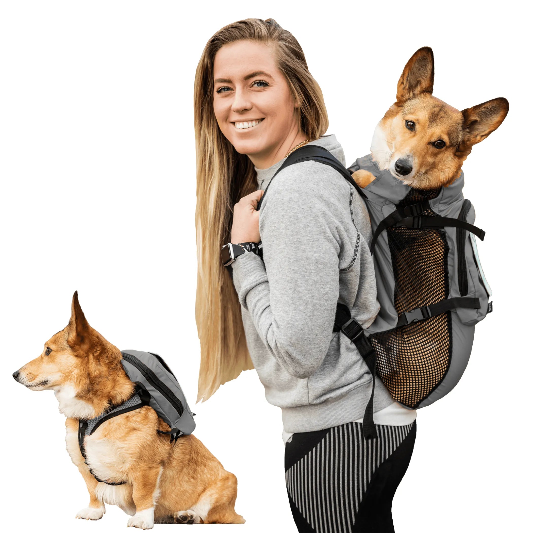 Doggy Dooties® Walk-On™ Backpack Carrier with Harness & Storage Bag