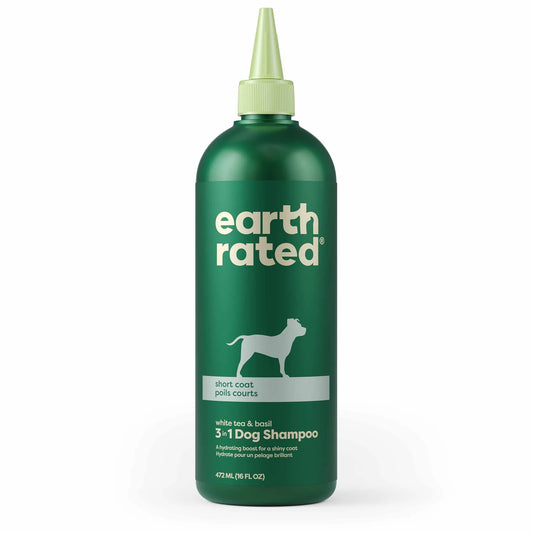 Earth Rated Moisturizing 3-in-1 Dog Shampoo for Short and Smooth Coats – Deep Clean, Shed Control, and Odor Relief