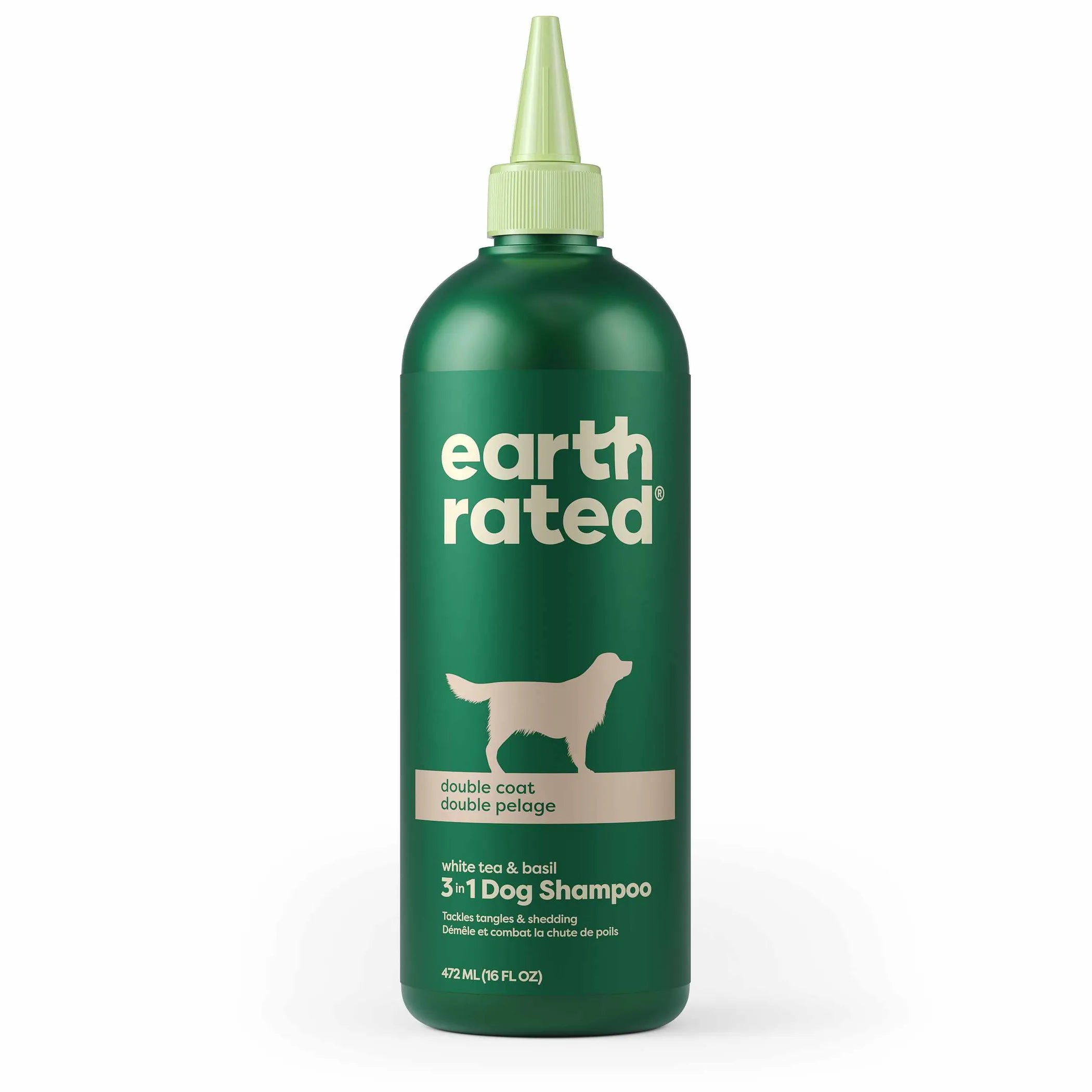 Earth Rated 3-in-1 Dog Shampoo for Double Coats – Cleanse, Moisturize & Deodorize (16oz)