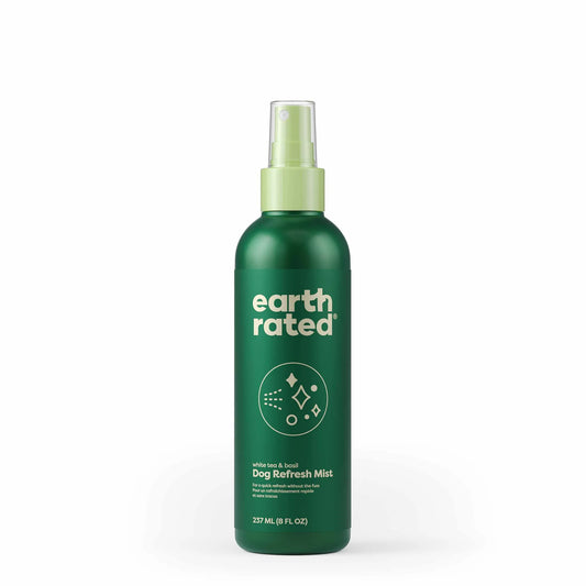 Earth Rated Dog Refresh Mist – 8oz Deodorizing Spray with White Tea & Basil for All Coat Types