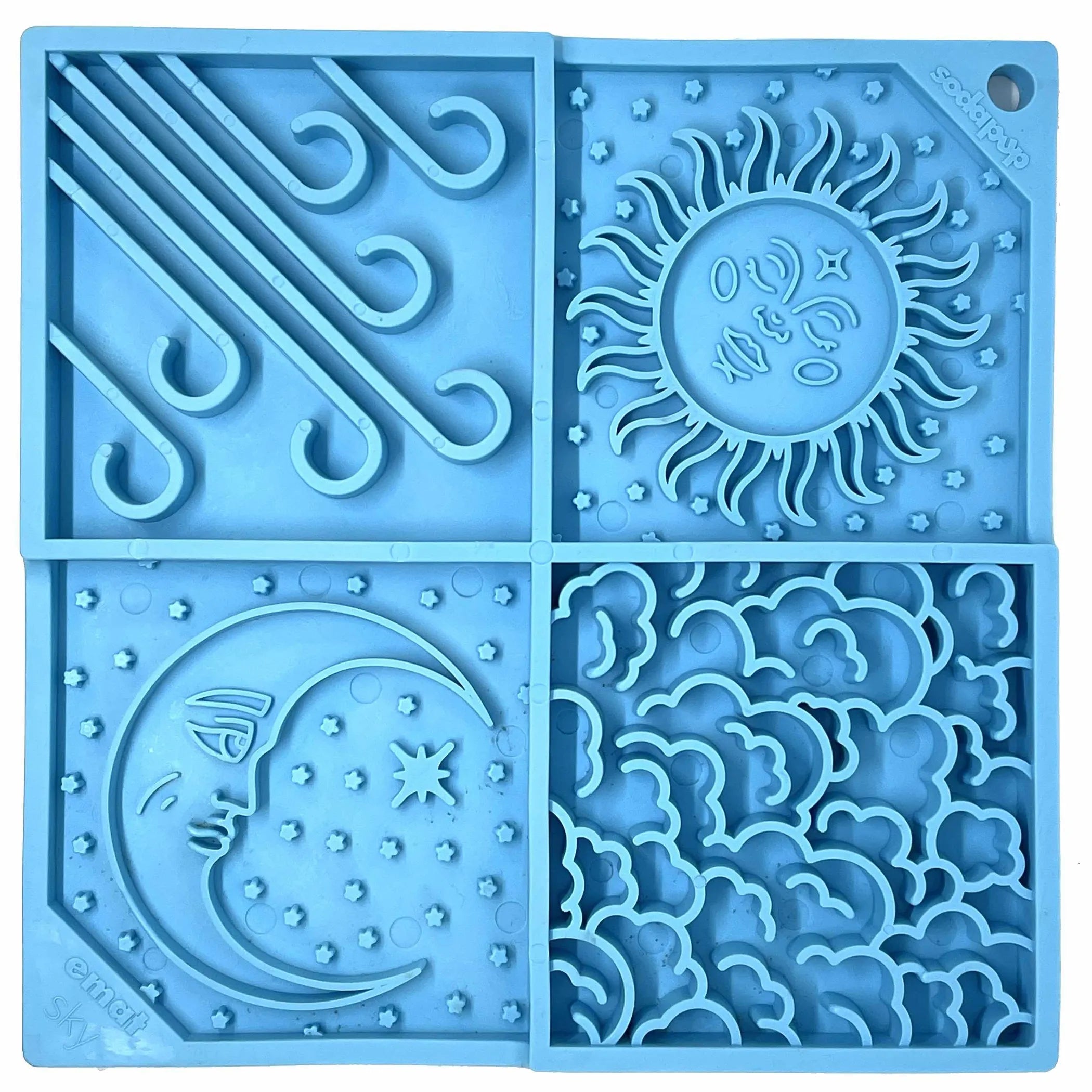 Sky Design Dog Lick Mat – Suction Cup Slow Feeder for Anxiety Relief