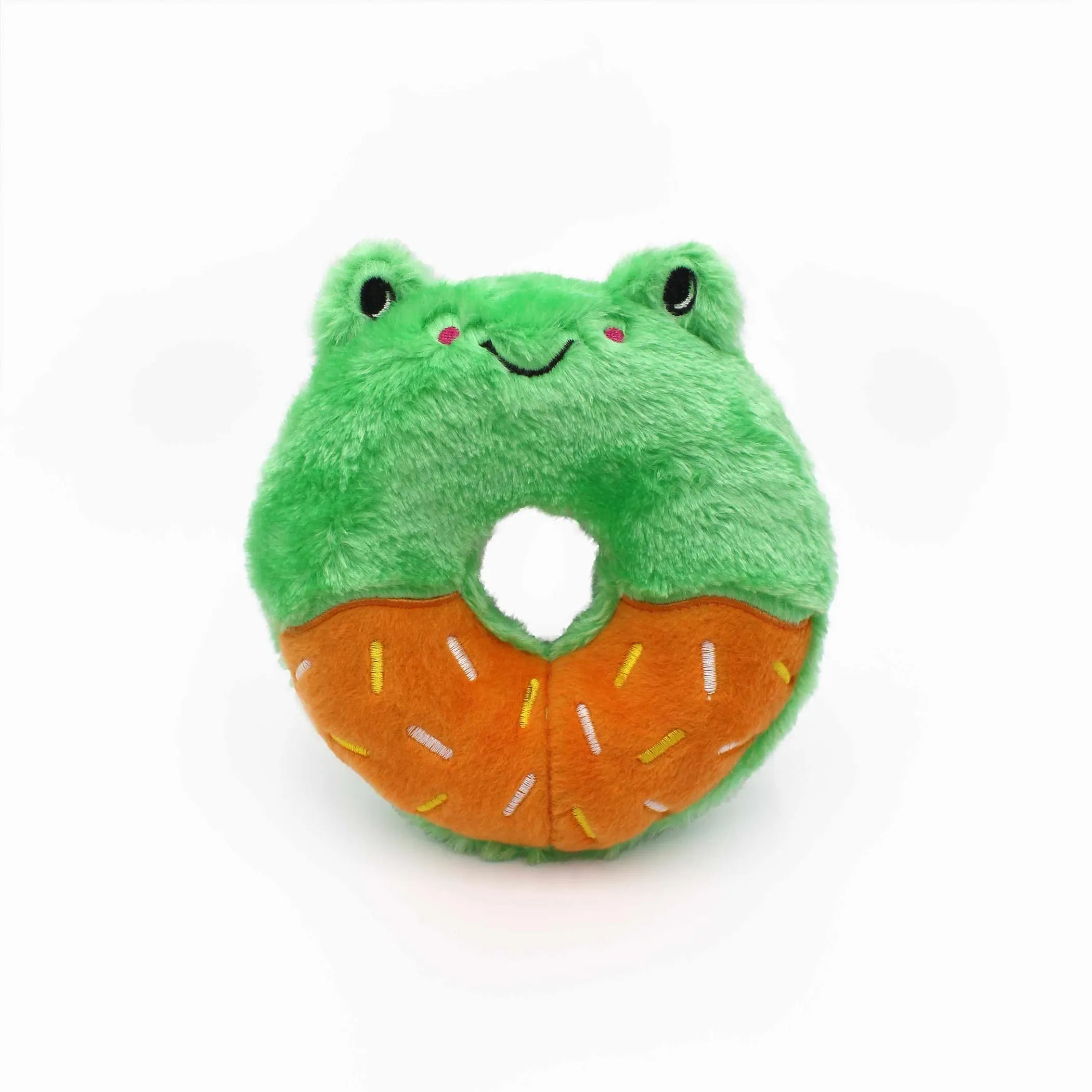 Froggy Donut Plush Dog Toy with Squeaker – Soft & Durable by ZippyPaws