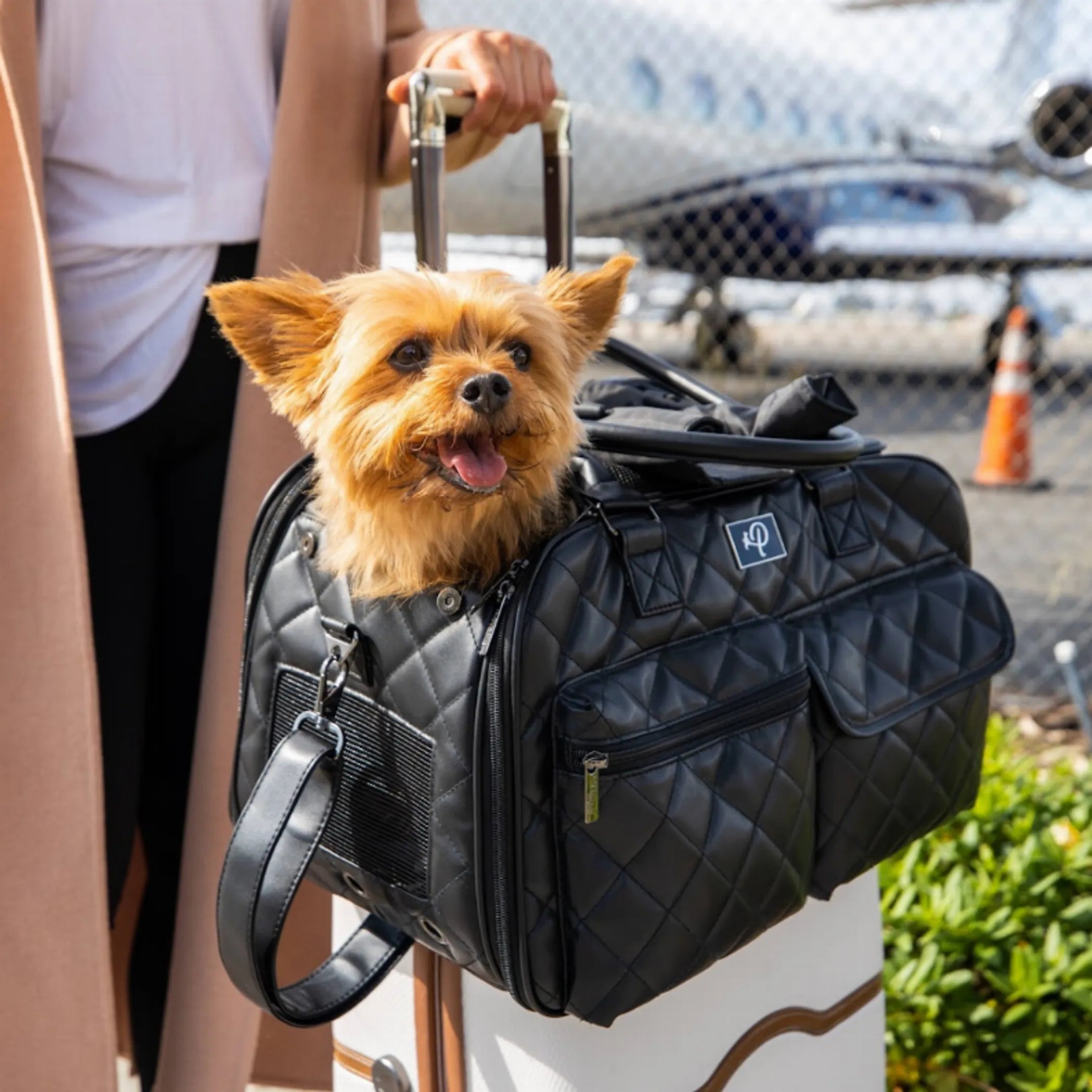 Lux Faux Leather Pet Carrier – Airline-Approved Travel Bag by Petique