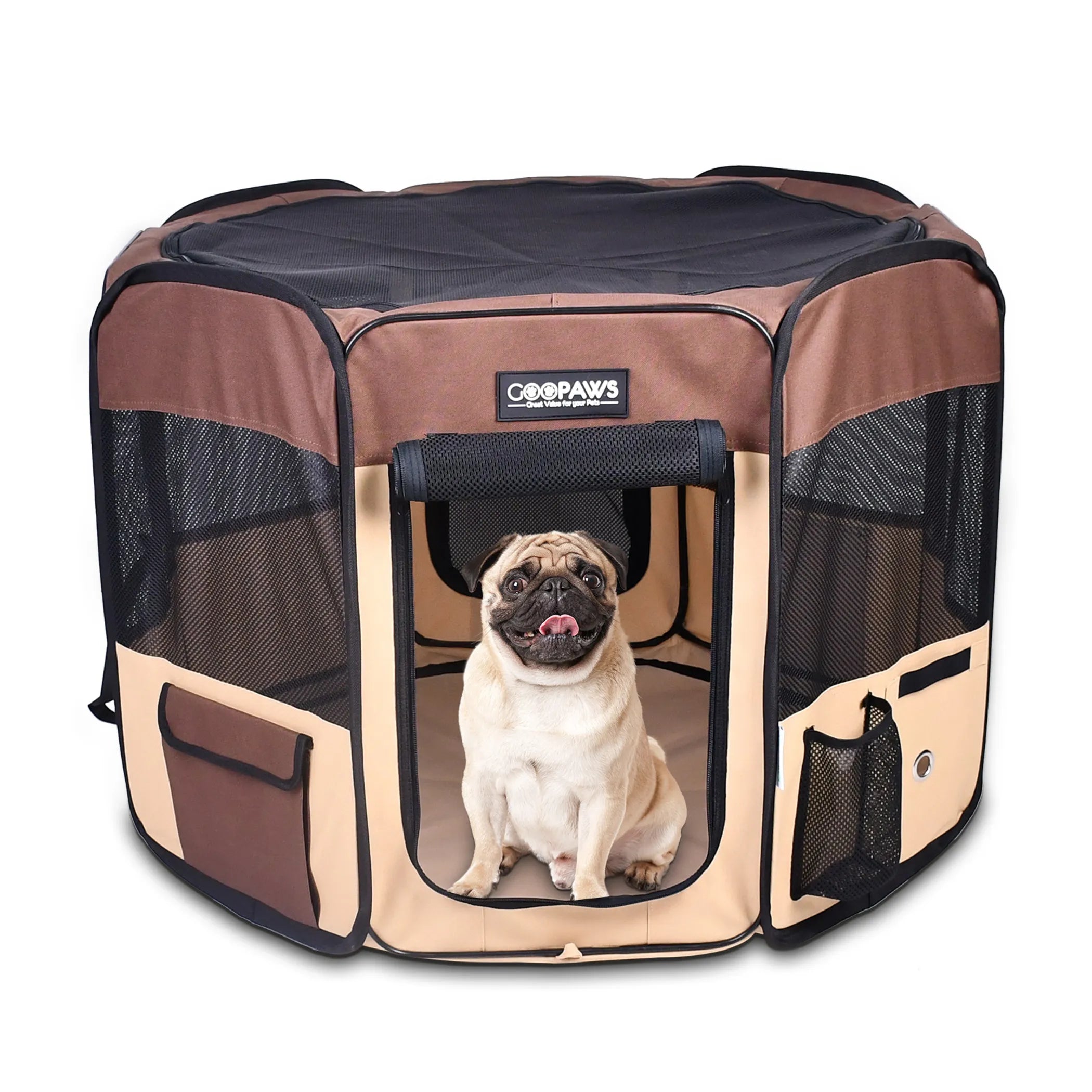 Portable Foldable Dog Playpen – JESPET Exercise Pen (36″, 45″ or 61)