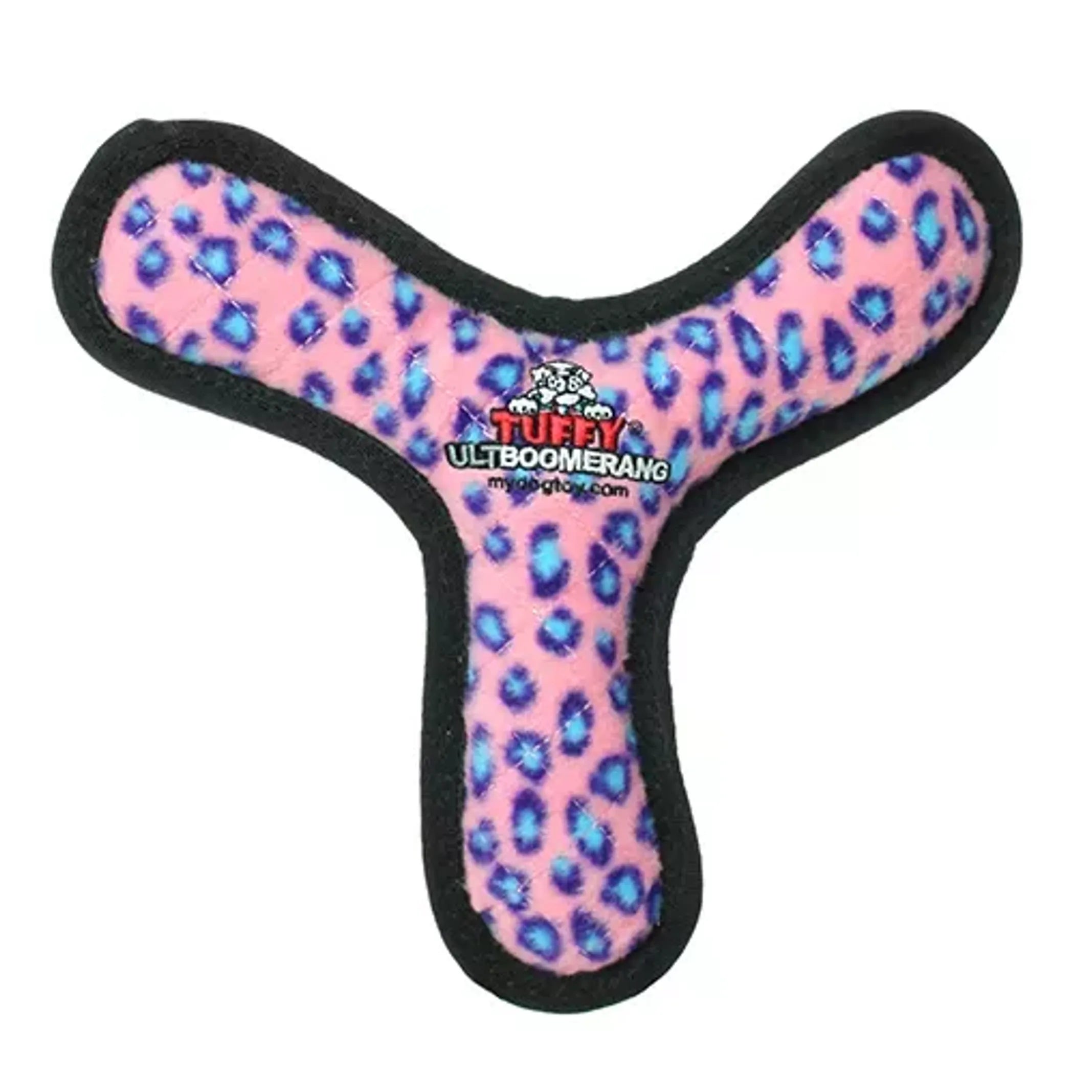 Tuffy Ultimate Boomerang Dog Toy – Red Paw Design, Durable Tug & Fetch Toy