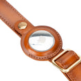 Load image into Gallery viewer, Doggy Dooties® Gold Leather AirTag Collar – Elegant, Durable & GPS-Ready
