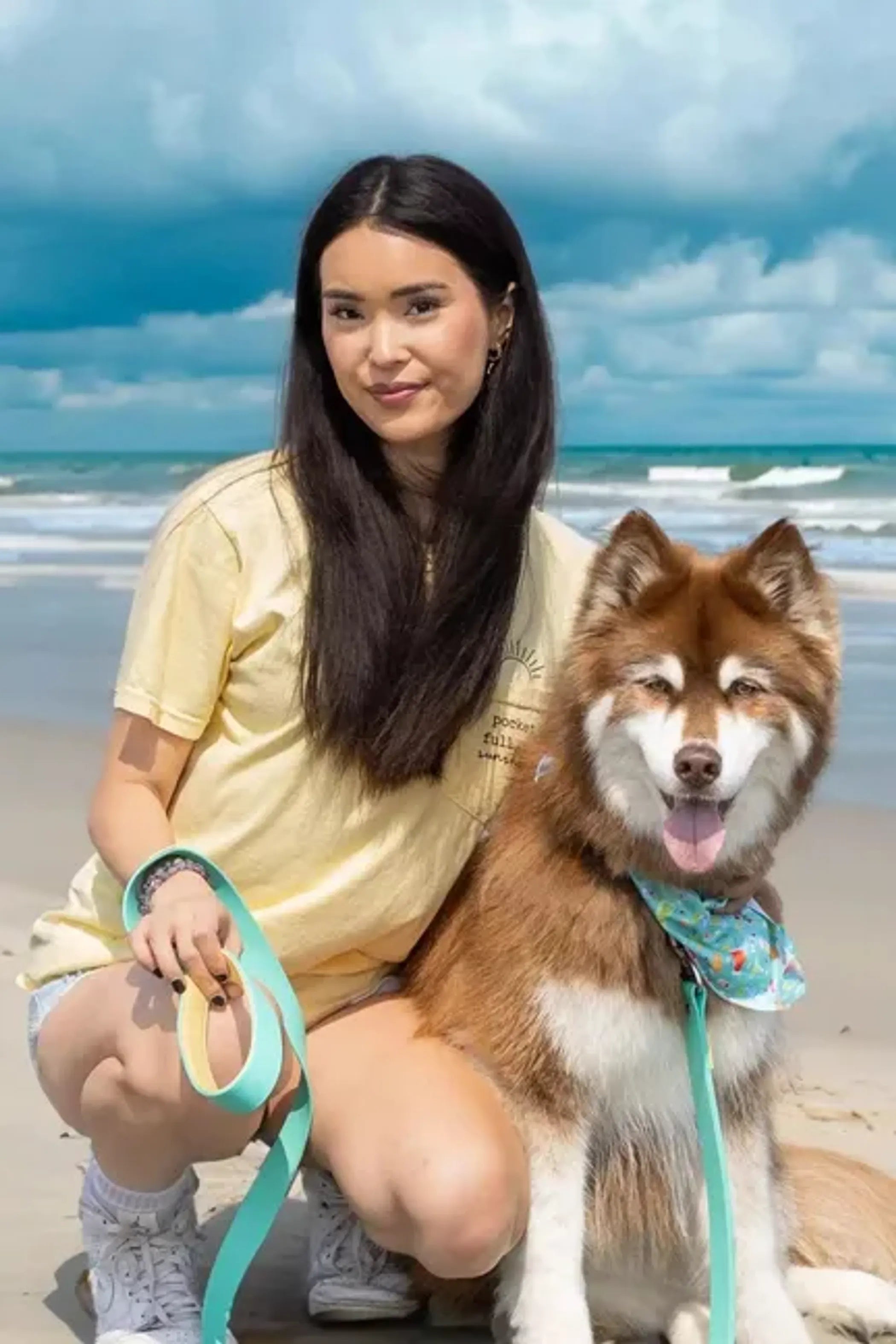 Island Vibes Waterproof Dog Leash – Odor-Resistant with Locking Carabiner Clip
