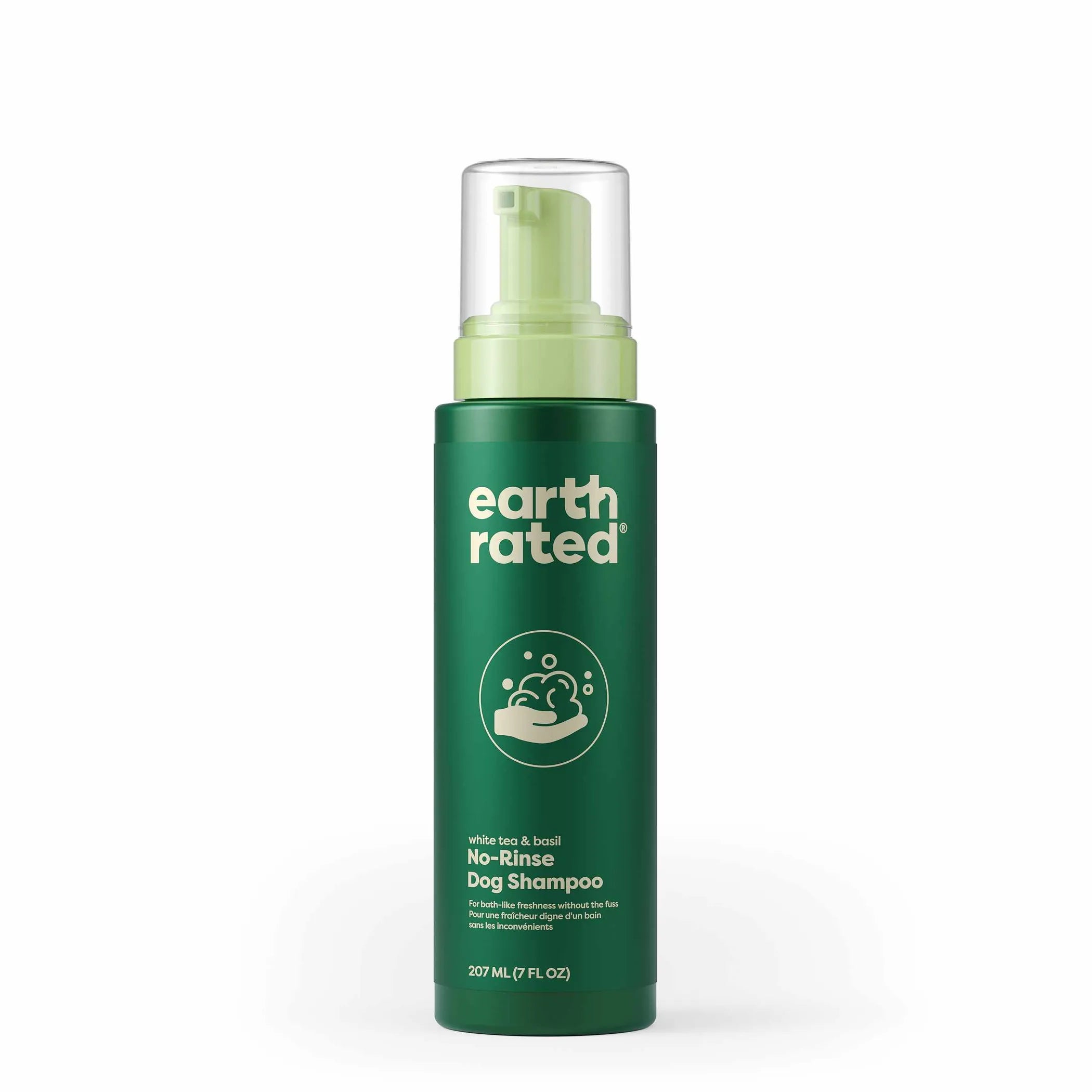 Earth Rated No-Rinse Dog Shampoo – 7oz Foam Cleanser for Odor Control & Hydration, Waterless Grooming