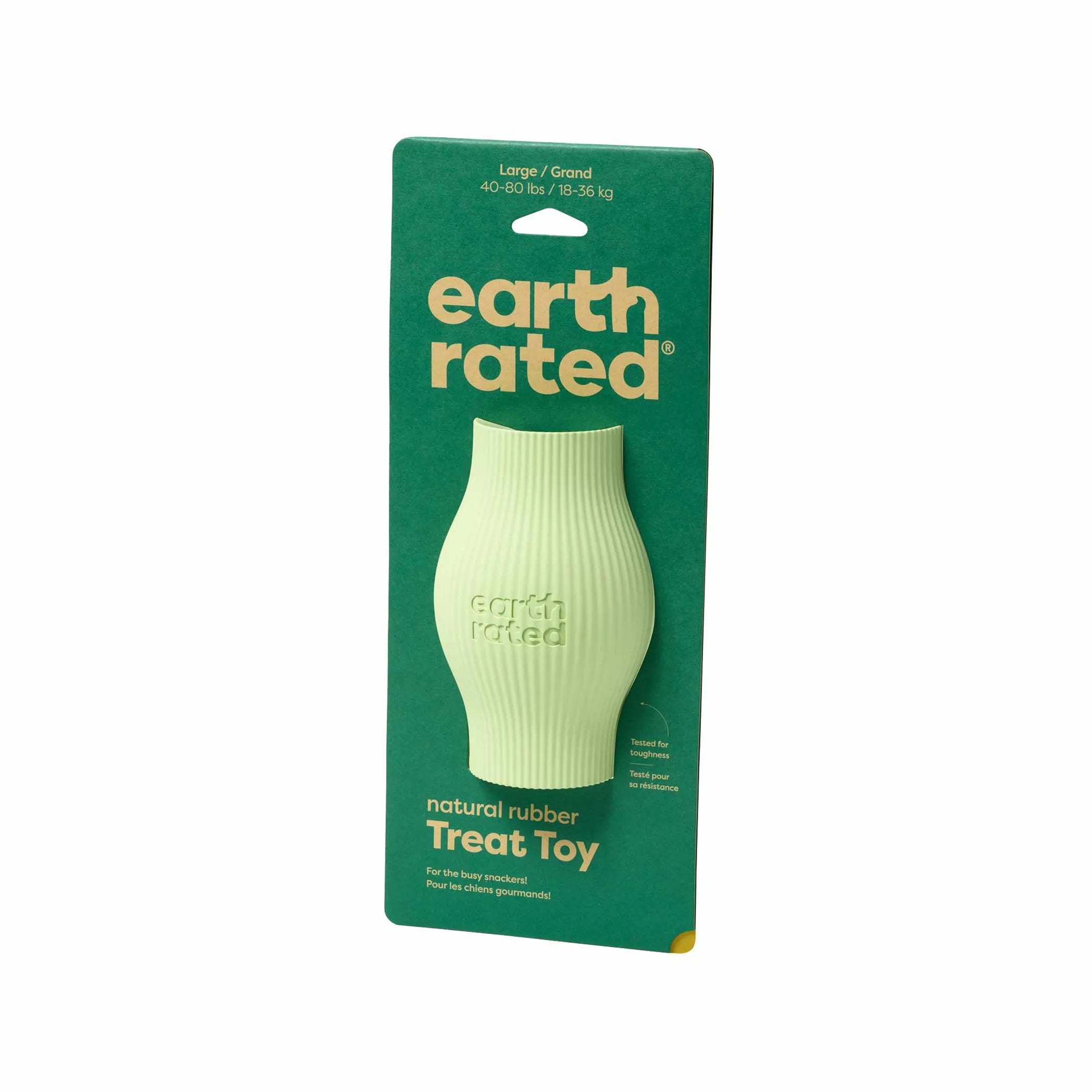 Earth Rated Rubber Treat Dispenser Dog Toy – Durable, Interactive Puzzle Toy for Mental Stimulation & Chewing