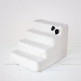 Load image into Gallery viewer, Doggy Dooties® LuxeStep™ Velvet Pet Stairs – High-Density Foam with Crystal Bow Accent
