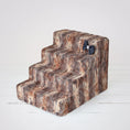 Load image into Gallery viewer, Doggy Dooties® LuxeStep™ Velvet Pet Stairs – High-Density Foam with Crystal Bow Accent
