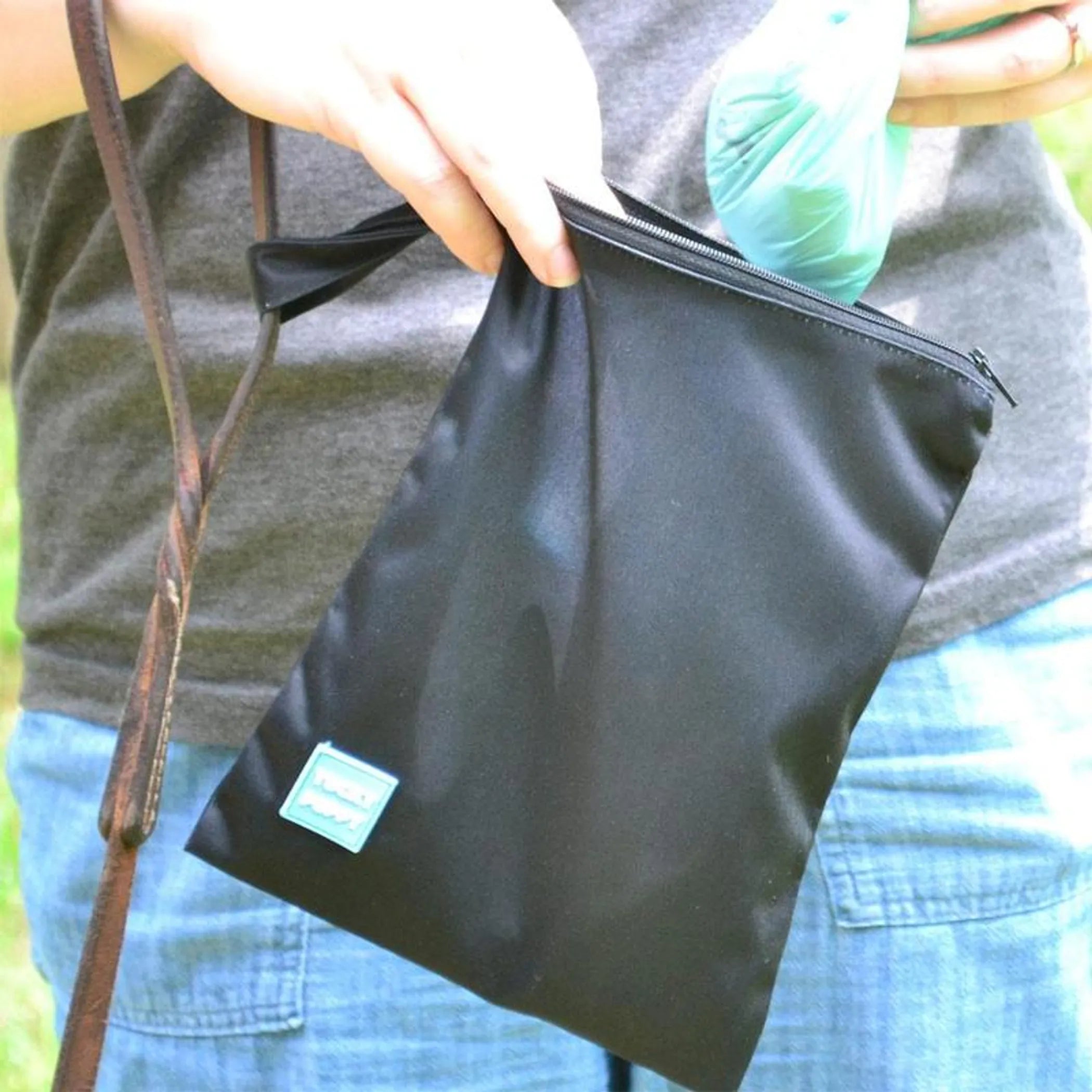 Doggy Dooties® XL Poop Bag Holder – Hands-Free Waste Carry Pouch (Set of 2)